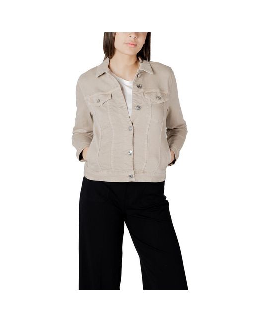 Street One Gray Cotton Jackets & Coat