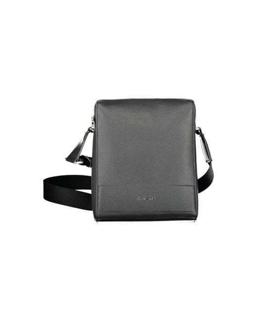 Calvin Klein Black Polyester Shoulder Bag for men