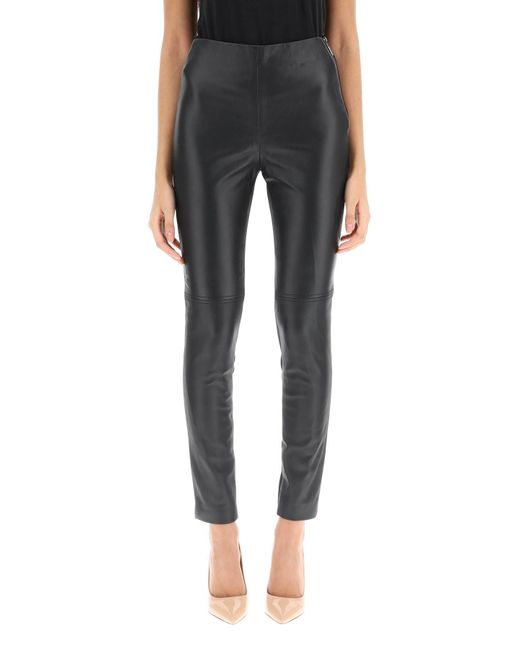 MARCIANO BY GUESS Gray Leather And Jersey leggings
