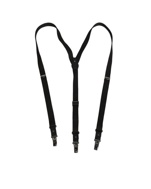 Dolce & Gabbana Black Cotton Leather Elastic Y for men