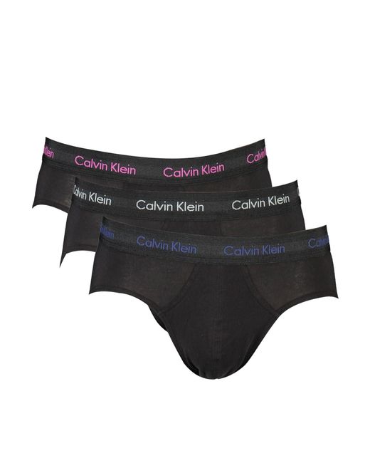 Calvin Klein Black Tri-Pack Contrasting Detail Briefs for men
