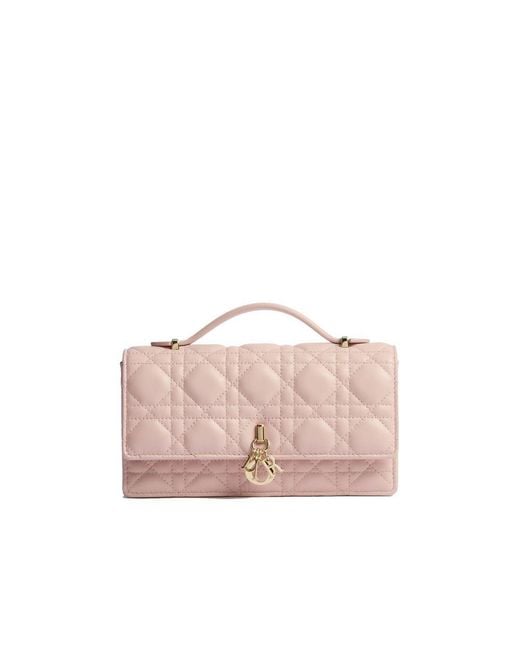 Dior Pink Multicolor Leather Shoulder Bag