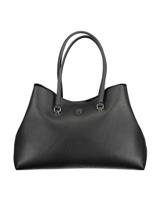 Tommy Hilfiger Black Elegant Polyester Shoulder Bag