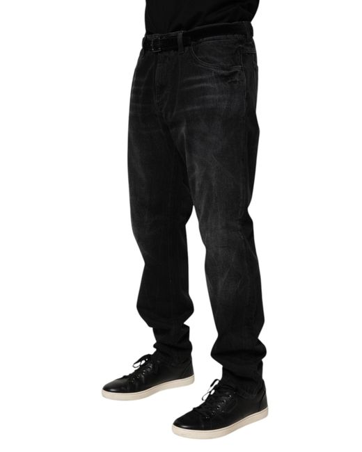 Dolce & Gabbana Black Denim Regular Fit Jeans for men