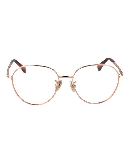 Max Mara Metallic Rose Gold Metal Glasses (frames)