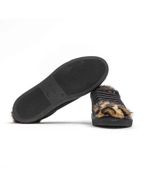 MR & MRS Black Leather 's Sneaker
