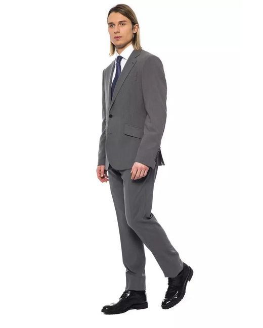 Billionaire Italian Couture Blue Wool Suit for men