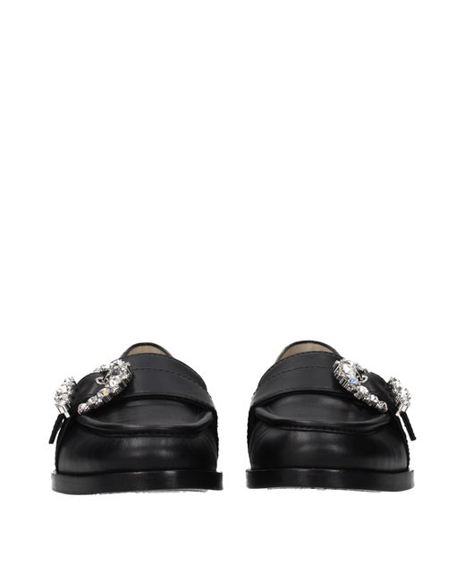 Jimmy Choo Black Leather Slip