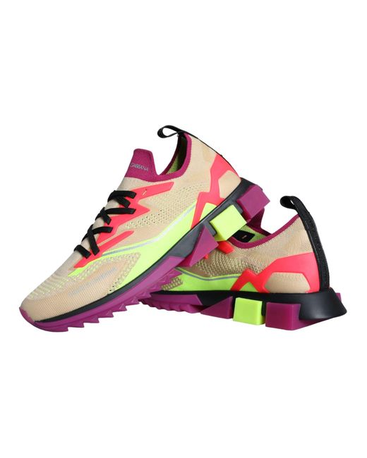 Dolce & Gabbana Pink Super King Low Top Sneakers Shoes for men