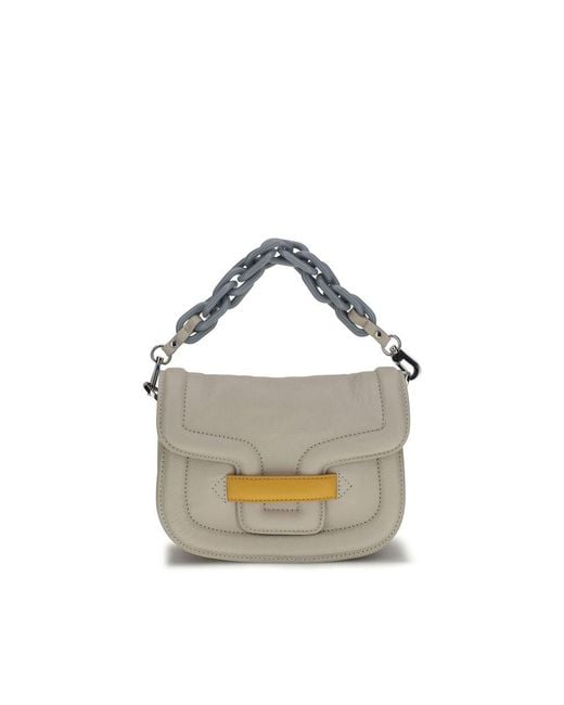 Pierre Hardy White Gray Lamb Ovis Aries Aries Shoulder Bag