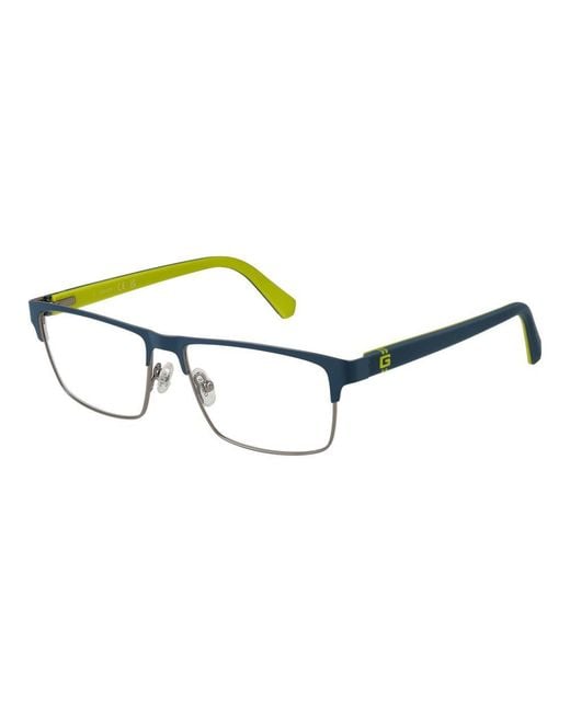 Guess Yellow Blue Metal Glasses (frames) for men