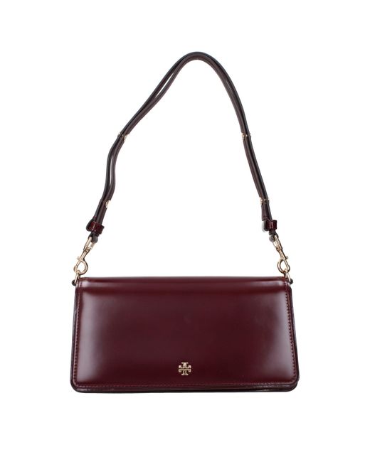 Tory Burch Purple Red Leather Shoulder Bag for men
