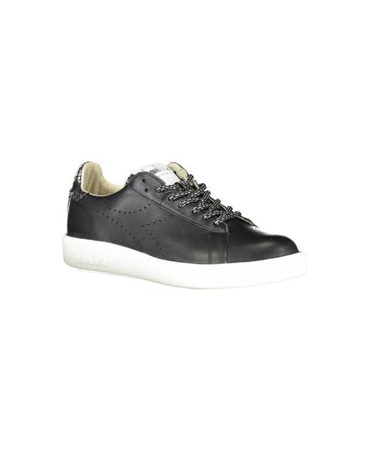 Diadora Black Leather Sneaker