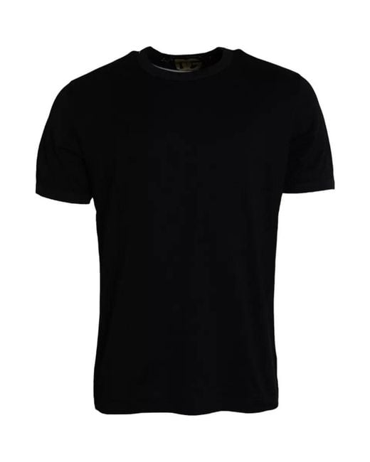 Dolce & Gabbana Black Cotton Round Neck Short Sleeves Men T for men