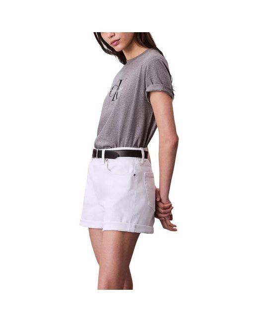 Calvin Klein Purple Gray Cotton T