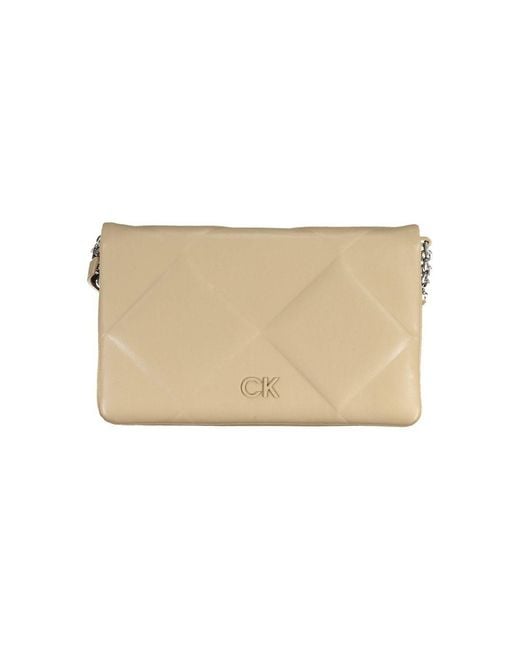 Calvin Klein Natural Polyester Shoulder Bag