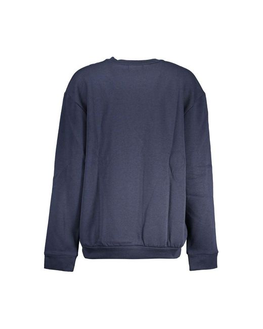 Roberto Cavalli Blue Elegant Fleece Crew Neck Sweatshirt