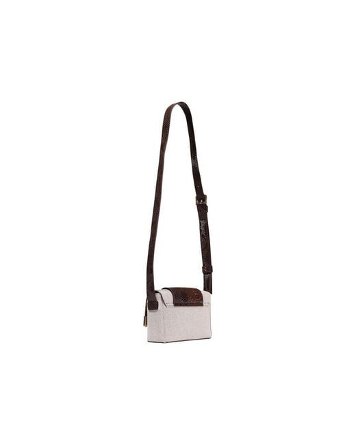 Replay Brown Beige Polyester Handbag