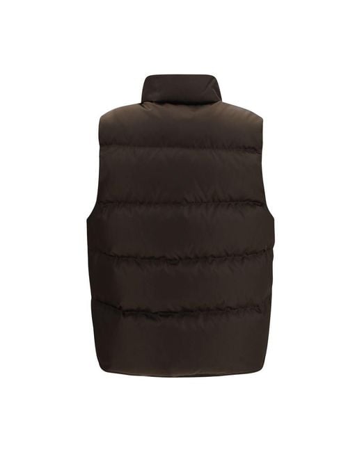 Prada Black Brown Goose Down Sleeveless Jacket