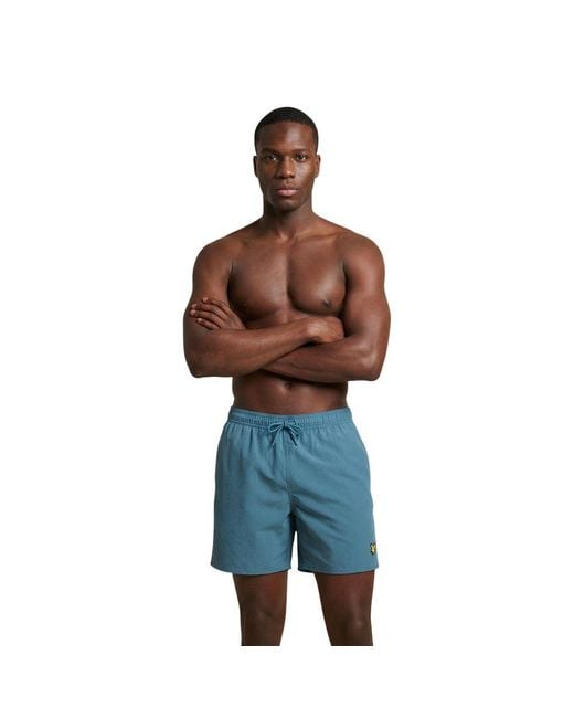 Lyle & Scott Blue Polyamide Swim Shorts for men