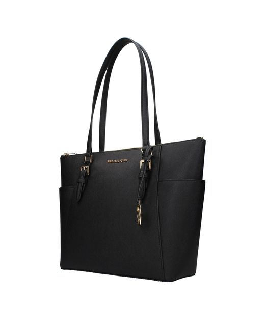 Michael Kors Black Charlotte Leather Shoulder Bag