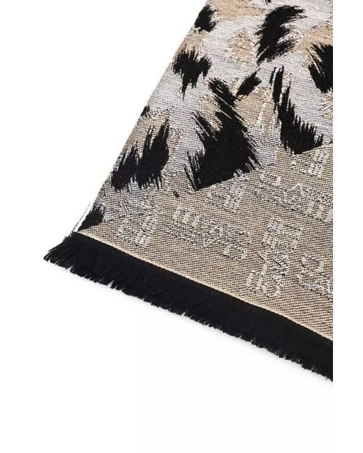 Roberto Cavalli Gray Wool Scarf for men