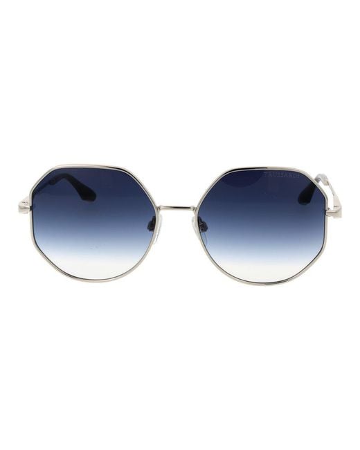 Trussardi Blue Metal Sunglasses