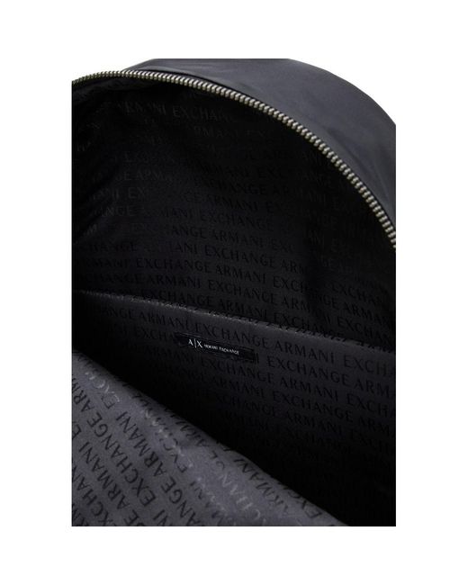 ARMANI EXCHANGE Blue Black Polyamide Backpack for men