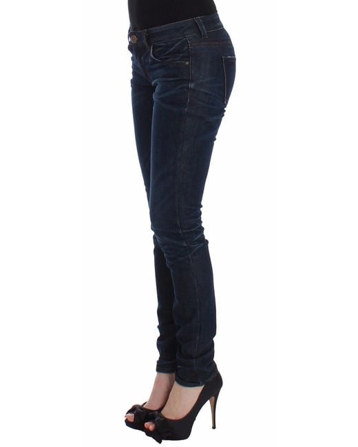 Ermanno Scervino Blue Chic Dark Skinny Jeans