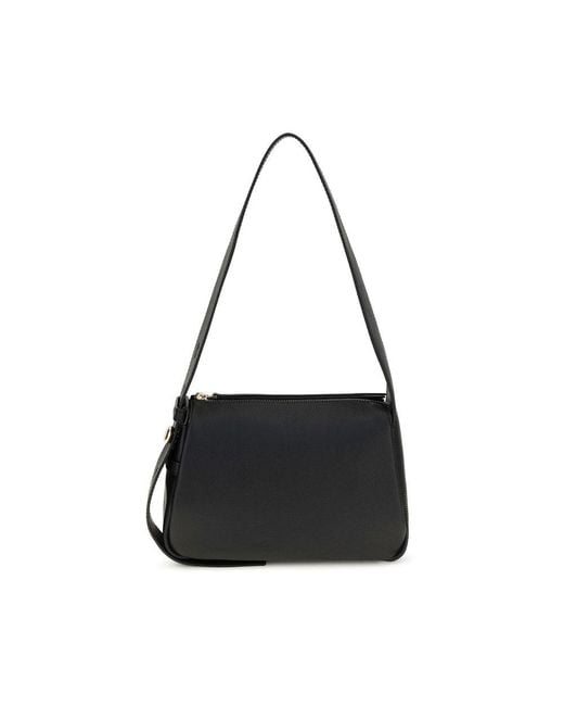 Tory Burch Black Calf Leather Bos Taurus Shoulder Bag