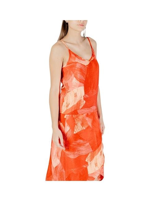VILA CLOTHES Orange Polyamide Top