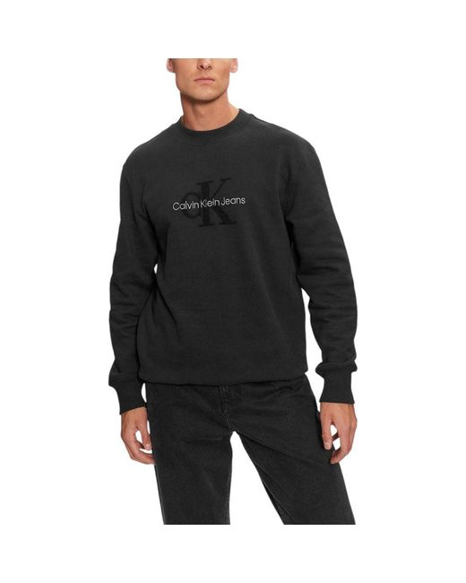 Calvin Klein Black Cotton Sweater for men