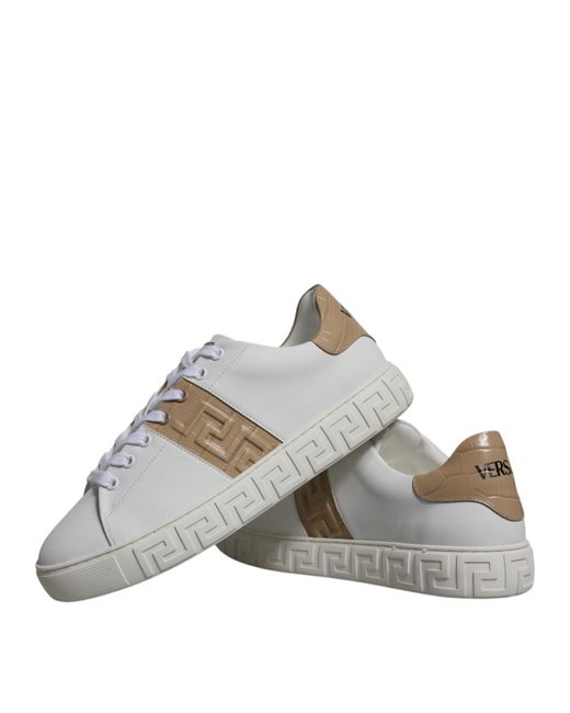 Versace Gray Greca Sneakers Lowtop Style for men