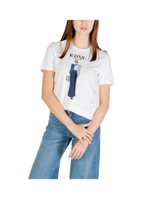 ONLY Blue Organic Cotton T-Shirt