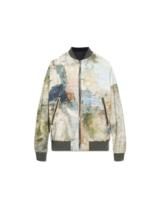 Balmain Blue Reversible Bomber Jacket for men