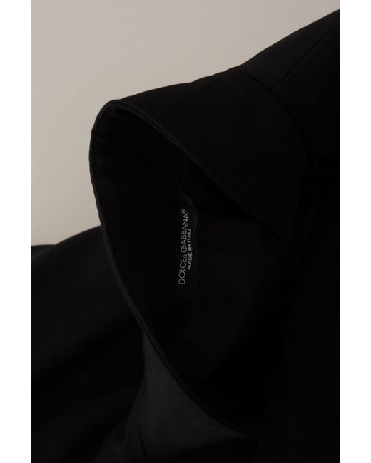 Dolce & Gabbana Black Wool Single Breasted Jacket Blazer for men