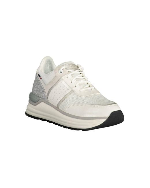U.S. POLO ASSN. White Polyester Sneaker for men
