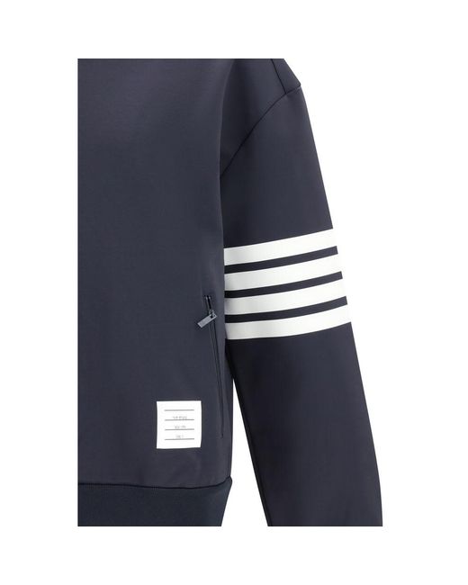 Thom Browne Blue Zipped Bomber Jacket for men