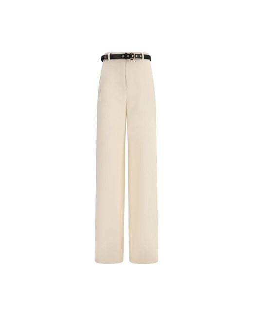 Max Mara Natural Beige Triacetate Dress Pants