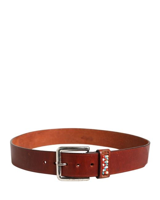 Gianfranco Ferré Red Bordeaux Wide Leather Waist Gold Silver Buckle Belt