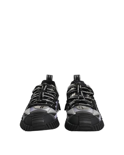 Dolce & Gabbana Black Multicolor Low Top Ns1 Men Sneakers Shoes for men