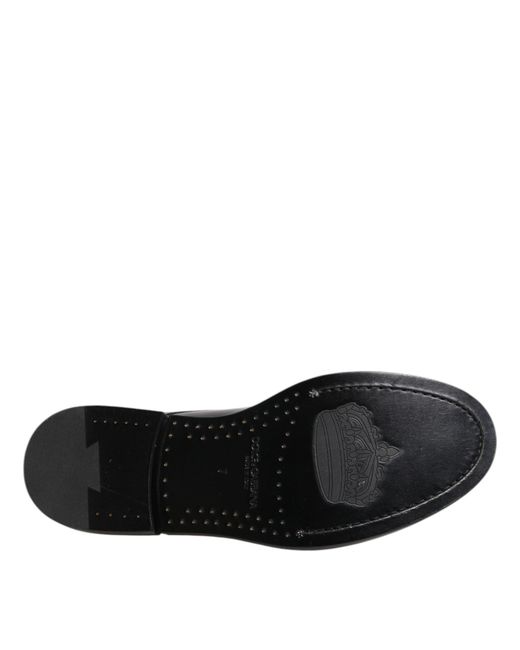 Dolce & Gabbana Black Leather Dress Lace Up Men Formal Shoes for men