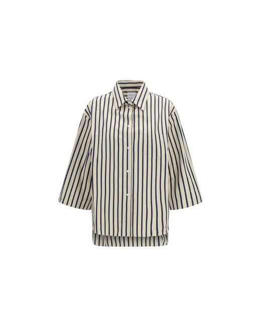 Sara Roka Multicolor Blue Cotton Pattern Shirt