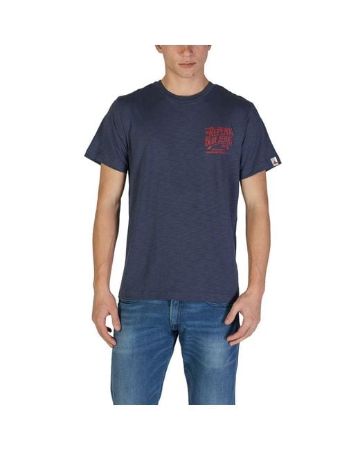 Replay Blue Cotton T for men
