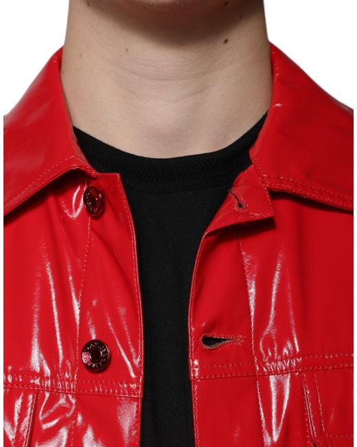 Dolce & Gabbana Polyester Button Down Collared Jacket for men