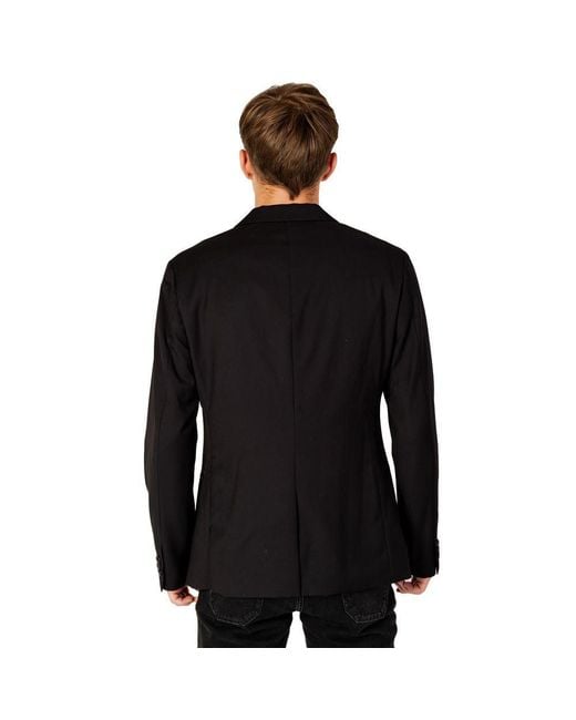 ARMANI EXCHANGE Black Polyester Blazer for men
