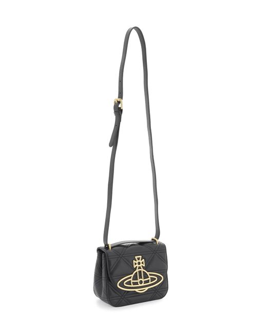 Vivienne Westwood Black Linda Shoulder Bag With Adjustable