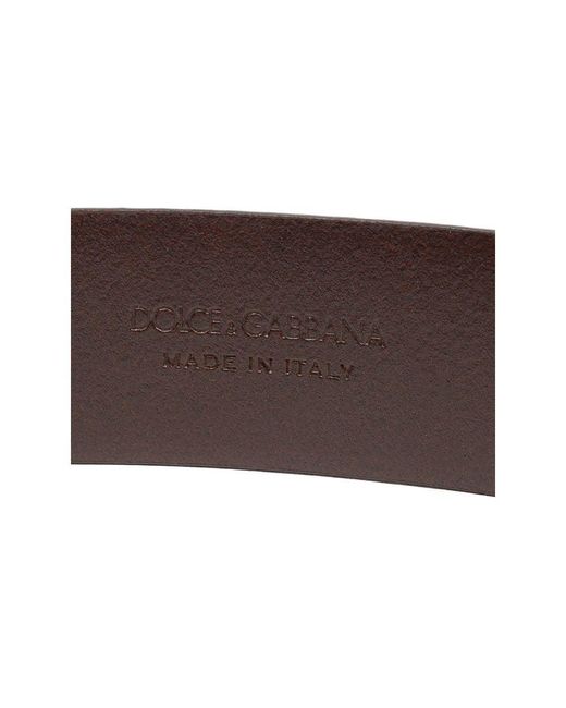 Dolce & Gabbana Brown Leather Regular Belt for men