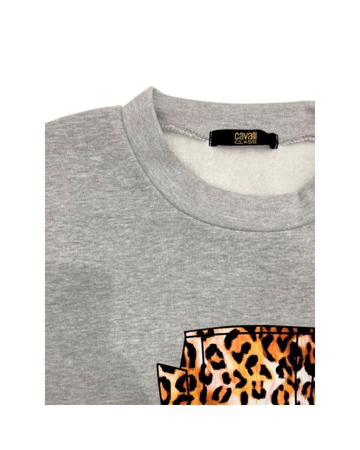 Roberto Cavalli Gray Polyester Sweater
