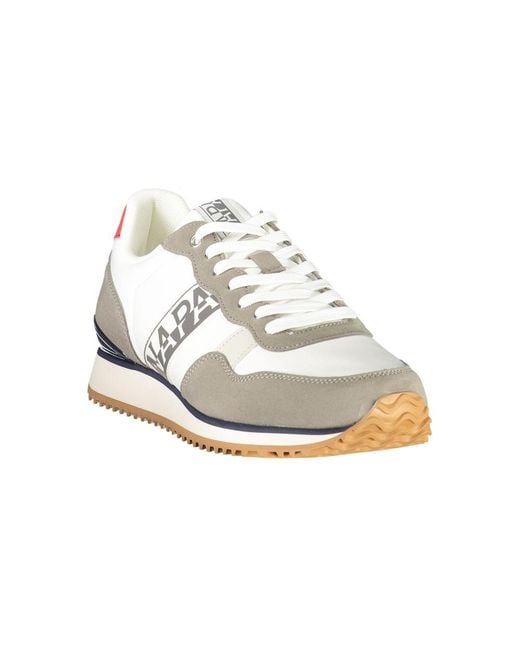 Napapijri Metallic Bianco Polyurethane Uomo Sneaker for men